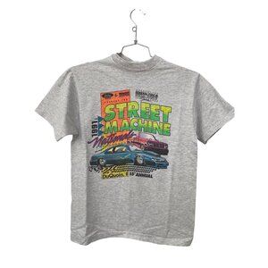Anvil Vintage 1991 Ford Street Machine Nationals T Shirt Large Cotton Gray Tee